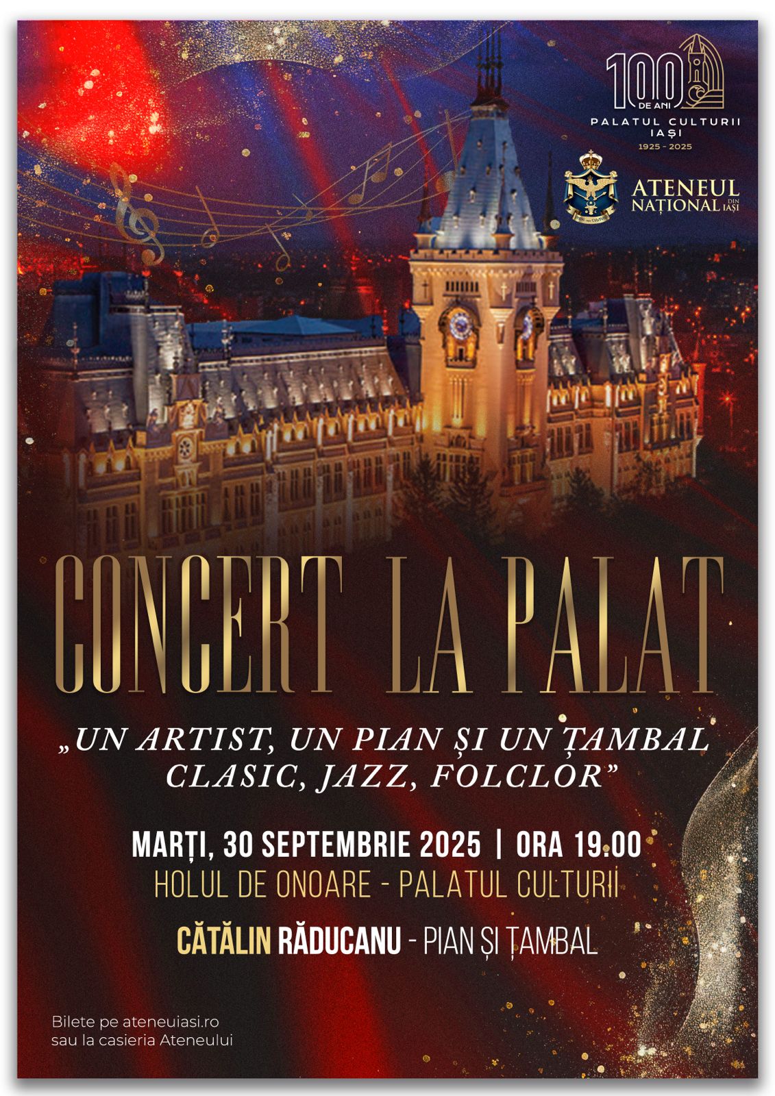 Concert la Palat / Un artist, un pian și un țambal 